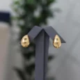 Golden teardrop hoop