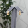 gold mesh earrings