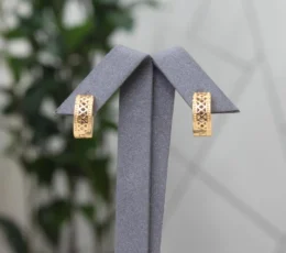 gold mesh earrings