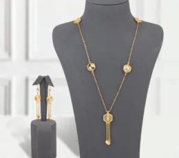 Soft Hexagonal Gold Alternative Necklace