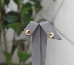 Crescent Gold Alternative Earrings