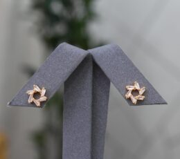 Crystal Flower Gold Alternative Earring