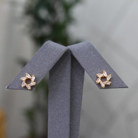 Crystal Flower Gold Alternative Earring