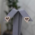 Crystal Heart Gold Alternative Earring