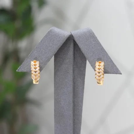 Diamond Shine Gold Plated Earrings