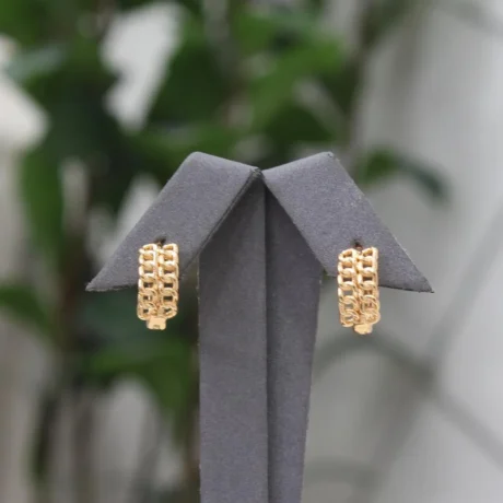 Gold Alternative Chain Earrings