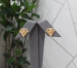 Gold Alternative Diamond Shape Earrings