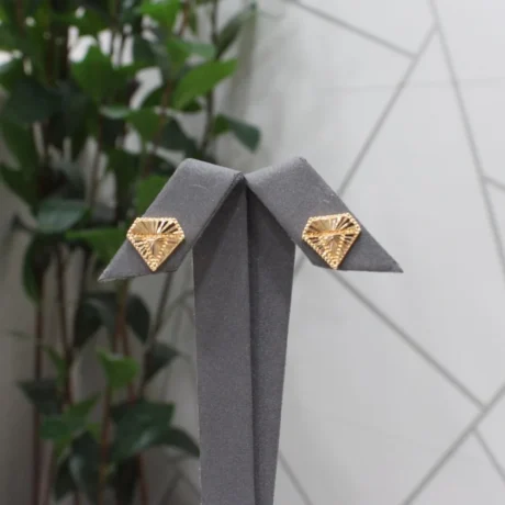 Gold Alternative Diamond Shape Earrings