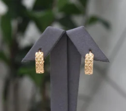 Gold Alternative Earring With A Geometric Pattern