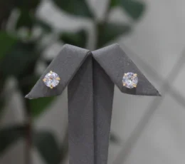 Gold Alternative Earrings With Zircon Glitter