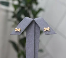 Gold Alternative Elegant Bow Earrings