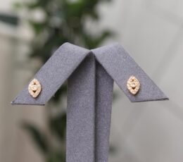 Gold Alternative Gazelle Eye Earrings