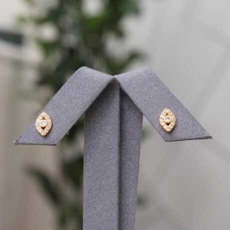 Gold Alternative Gazelle Eye Earrings