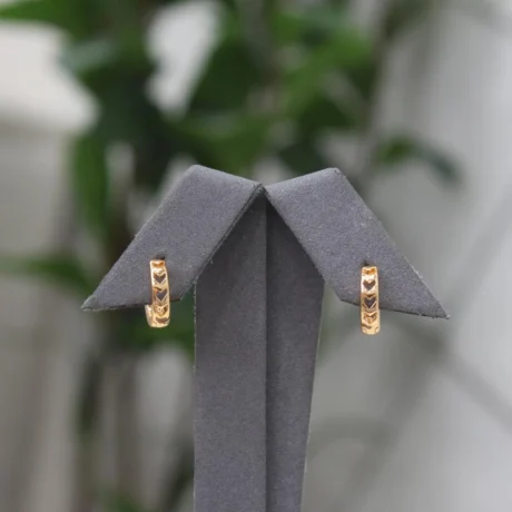 Gold Alternative Heart Earrings