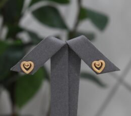 Gold Alternative Heart-shaped Earrings