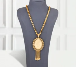 Gold Alternative Necklace, Golden Flowers