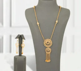 Gold Alternative Necklace With Dangling Circles