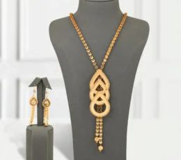 Gold Alternative Necklace with Cascading Circles