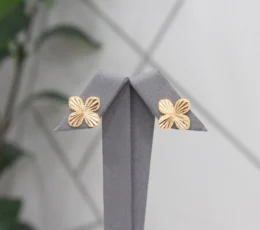 Gold Alternative Rose Petals Earrings