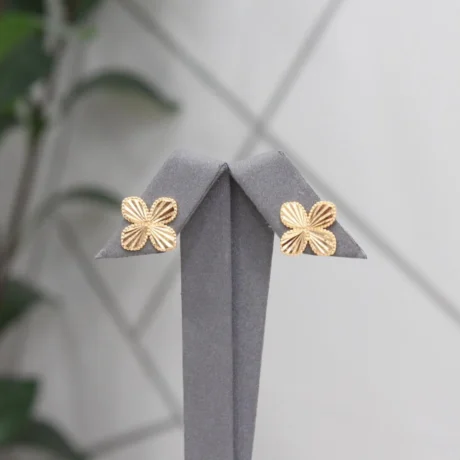 Gold Alternative Rose Petals Earrings