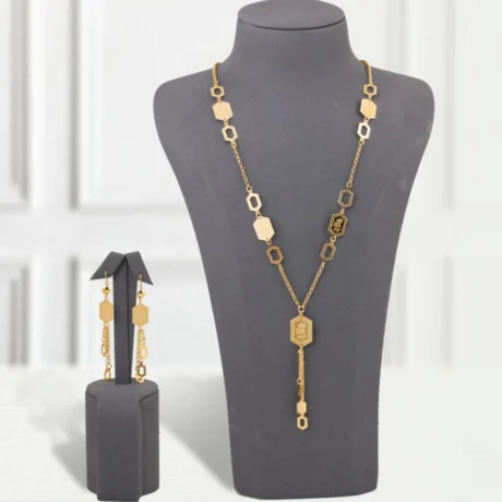 Gold Alternative Spike Laser Necklace