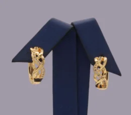 Gold Alternative Twist Style Earrings