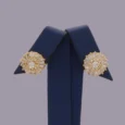 Gold Plated Glitter Flower Earrings