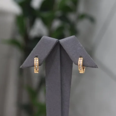 Gold Zircon Gold Alternative Earrings