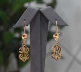 Gold-plated Alternative Earrings With An Oriental Design