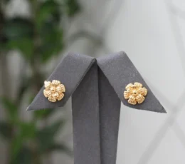 Gold-plated Alternative Gold Flower Earring