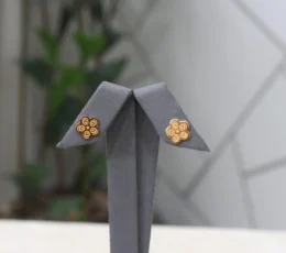 Gold-plated Flower Earrings