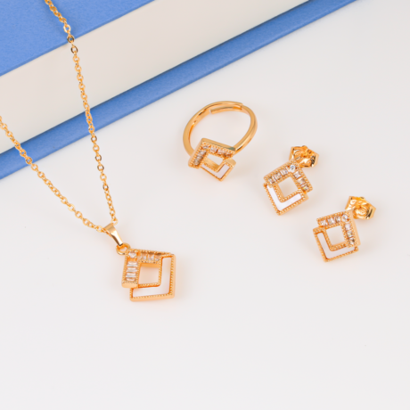 Golden Square Gold plated Set