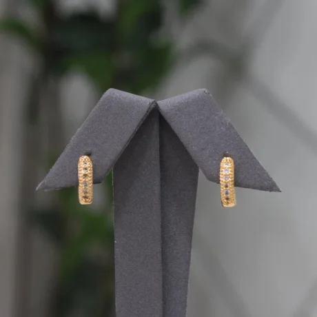 High-end Zircon Gold Alternative Earring