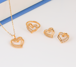 Love Heart Set, Soft Gold Set