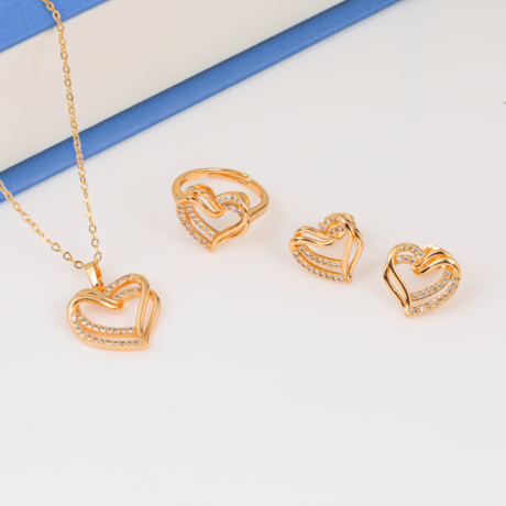 Love Heart Set, Soft Gold Set