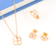 Pearl Shell Rose Set Gold Alternative