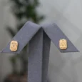 Rectangular Gold Plated Alternative Earrings