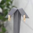 Round Gold Alternative Earring With Zircon Stones