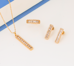 Royal Rectangle Set Gold Plating Set