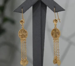 Shankar Gold Alternative Circular Shine Earrings