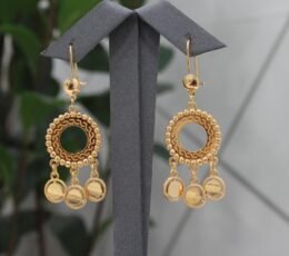 Shankar Gold Alternative Earring Circle of Clarity