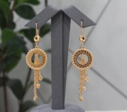 Shankar Gold Alternative Earrings Rippled With Light