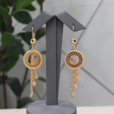 Shankar Gold Alternative Earrings Rippled With Light