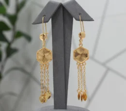 Shankar Gold Alternative Hexagonal Sun Earrings
