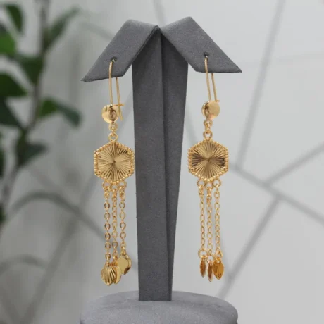 Shankar Gold Alternative Hexagonal Sun Earrings