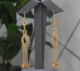 Shankar Gold Alternative Mirror Flower Earrings