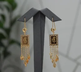 Shankar Gold Alternative Rose Frame Earrings
