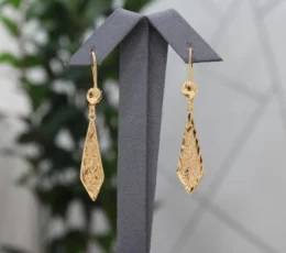 Shenkar Antique Gold Alternative Earrings