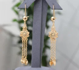 Shenkar Gold Alternative Dew Flower Earrings