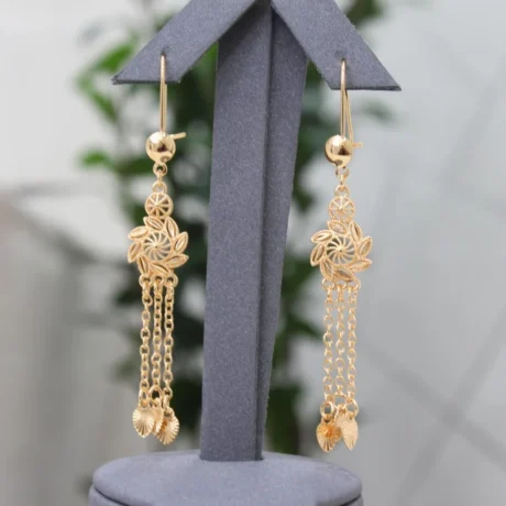 Shenkar Gold Alternative Dew Flower Earrings